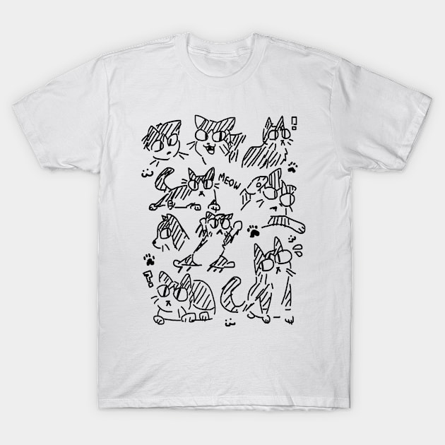 high quality cats T-Shirt by meow